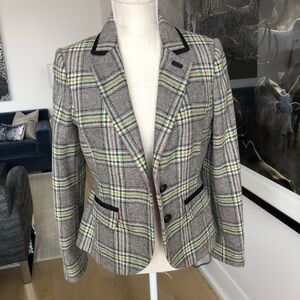 Boden plaid wool blazer
